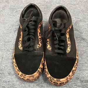 Cheetah print platforms vans size 9.5